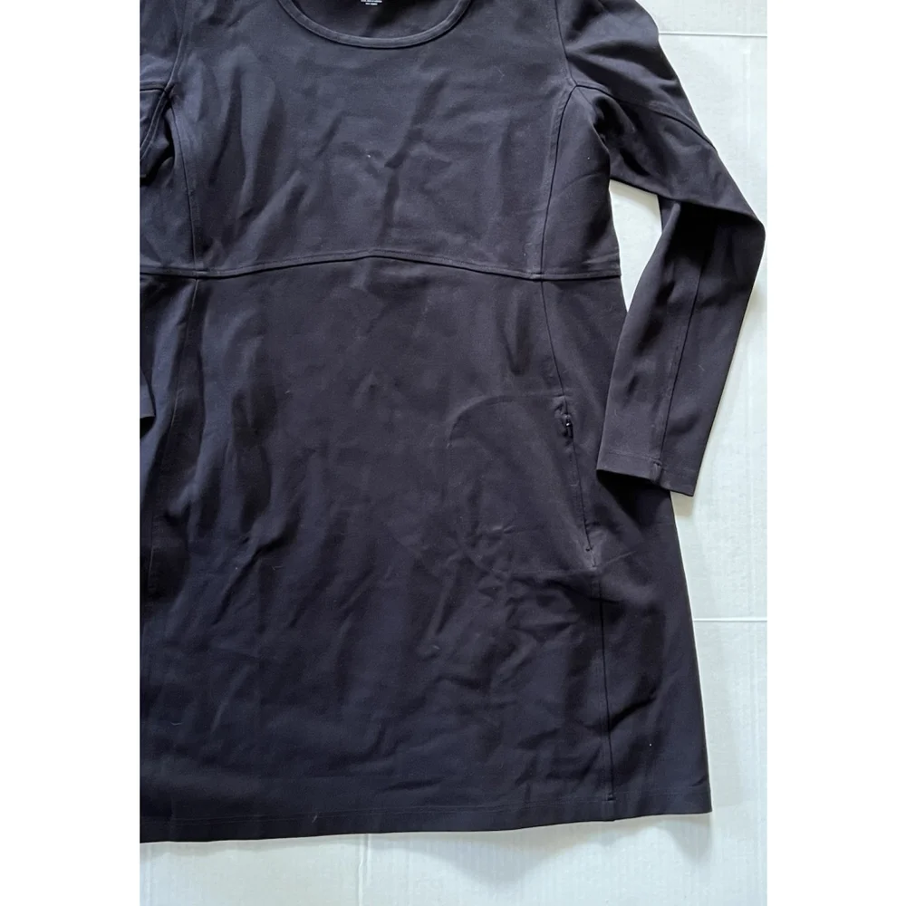 Duluth Trading Company Long Sleeve Ponte Knit Wearwithall Dress XL Black - Picture 2 of 8